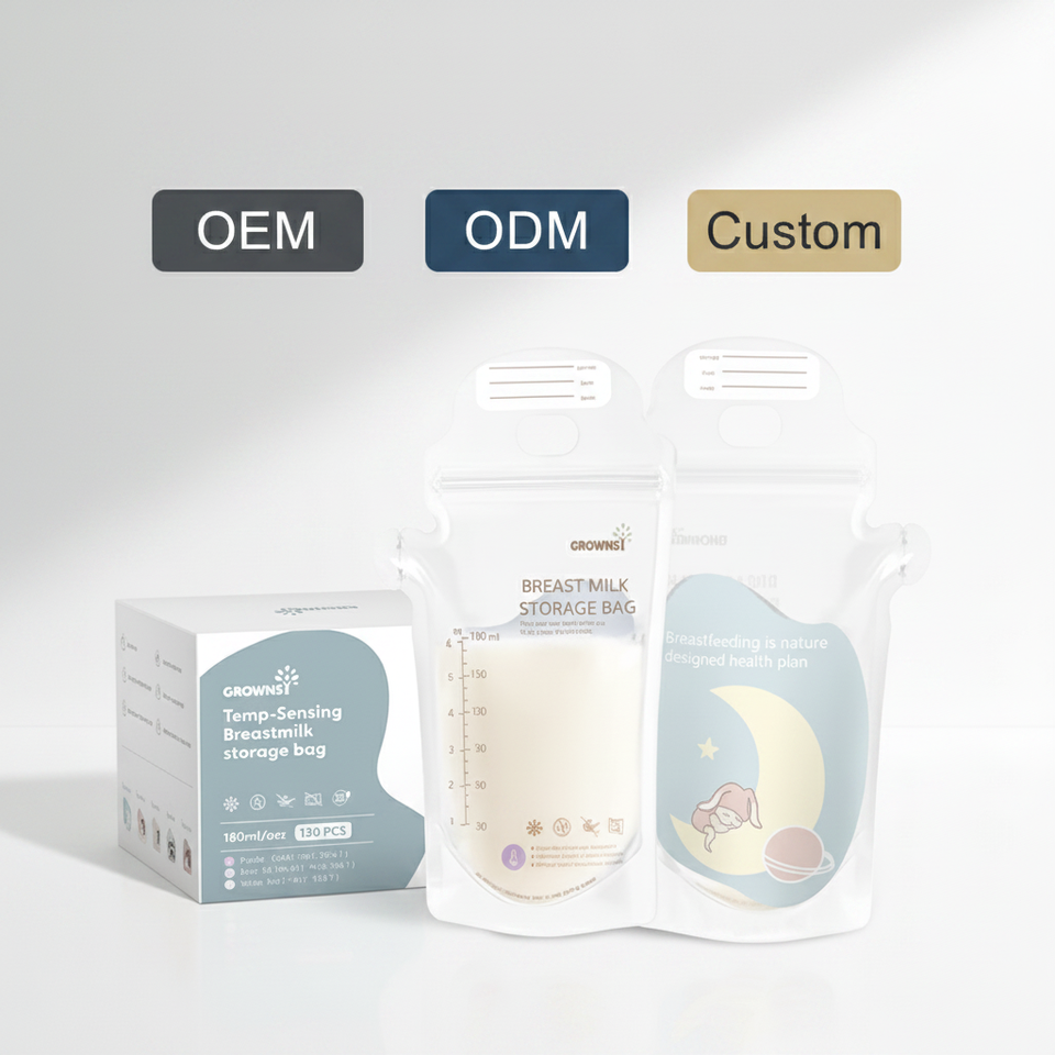 Breastmilk Storage Bags, Temp-Sensing Zero-Pollution Milk Storing Bag for Breastfeeding