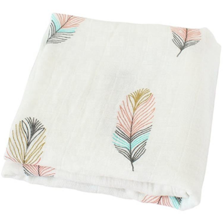 Double Layer Soft Organic Cotton Gauze Wrap Towel Wearable Knitted Baby Cover Muslin Blanket for Home and Travel