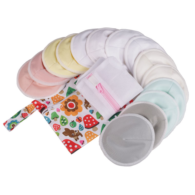 Hot Selling 12 CM 3-Layer Bamboo Breast Pads Wholesale Price Reusable and Washable Nursing Pads for Maternity Age Range