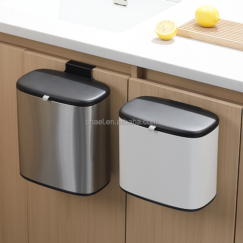 Wholesale Large Household Kitchen Waste Bins Multi-Functional Wall-Mounted Trash Can