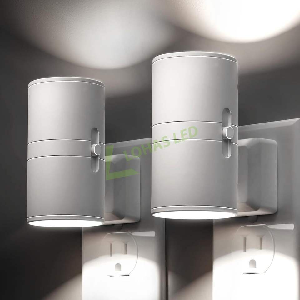 LOHAS LED Modern 5000K Daylight Baby Nightlight Plug in Dimmable Veilleuse Bed Kids Lamp Night Lights With Light Sensor