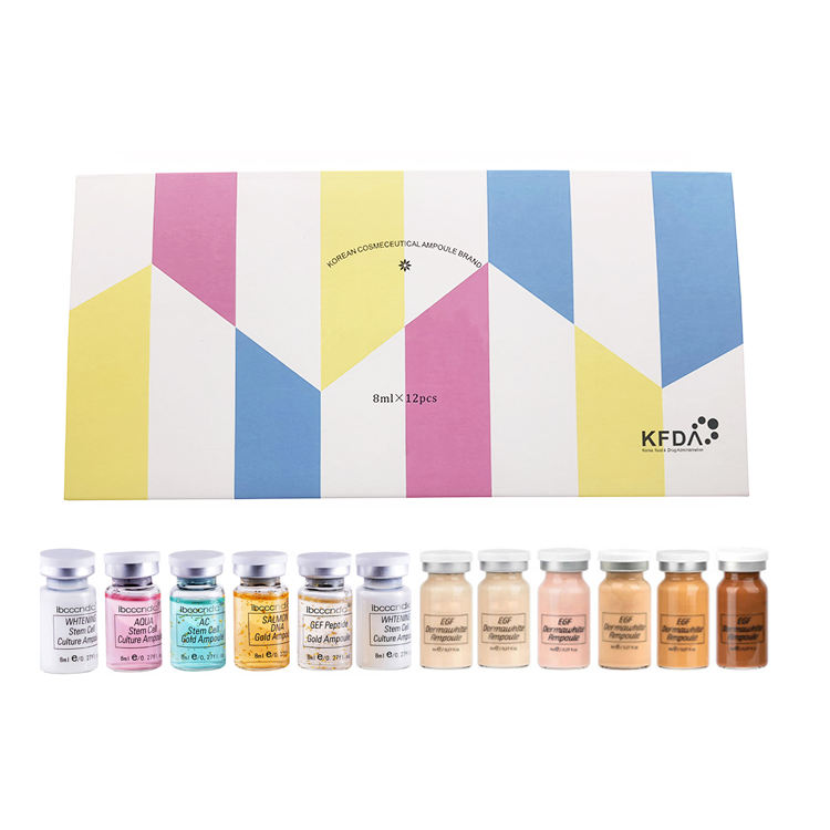 Private Label Customized logo Semi Permanent Glow Bb Foundation Bb Serum Ampoule Anti Wrinkle Booster Kit