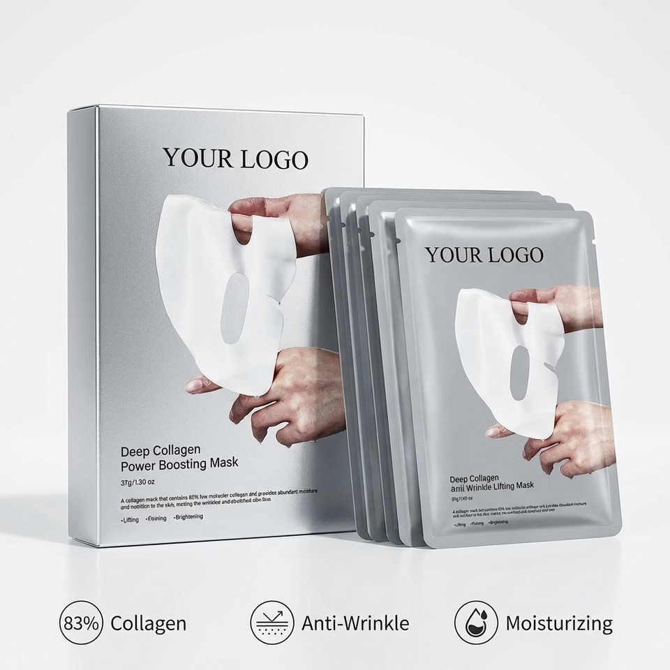 No Logo Lifting Brightening Anti Wrinkle Overnight Mask Moisturizing Hydrating Bio Collagen Real Deep Facial Mask