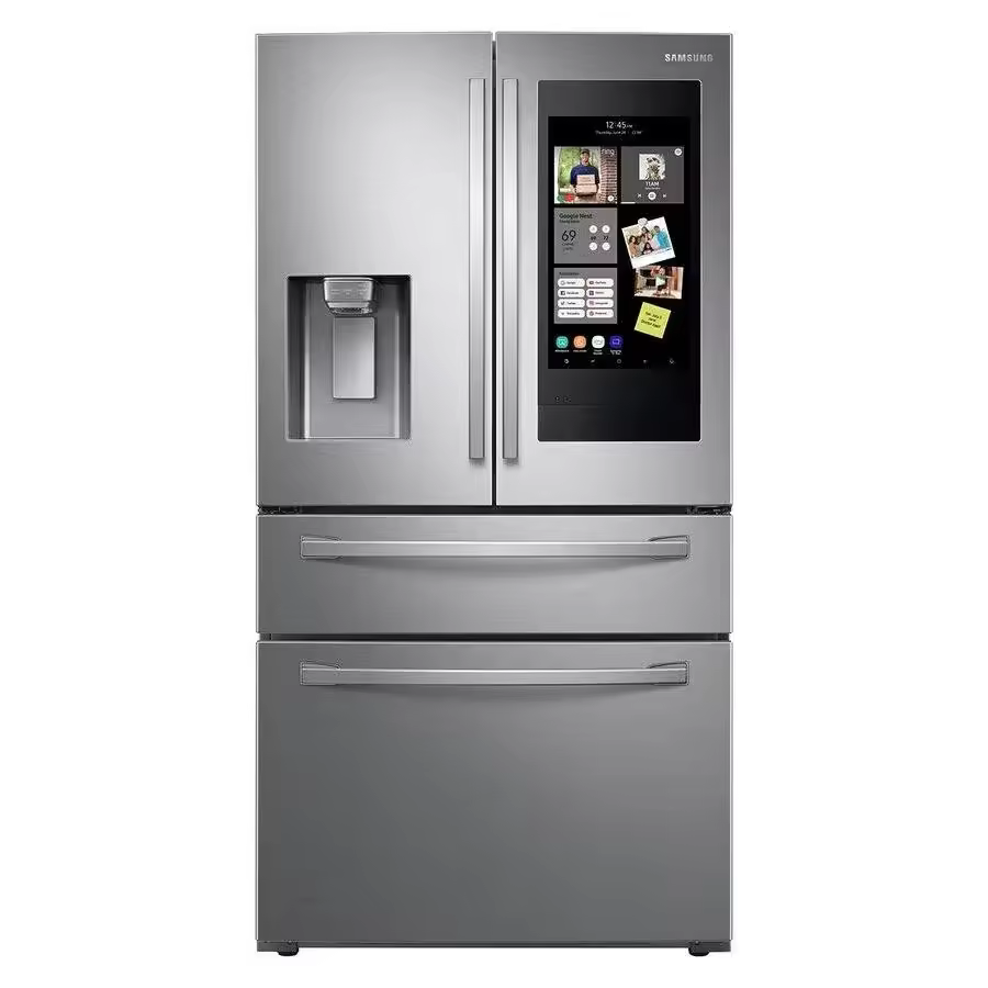 NEW 28 Cu ft 4 Foor French Door Refrigerator With Touch Screen Stainless Steel