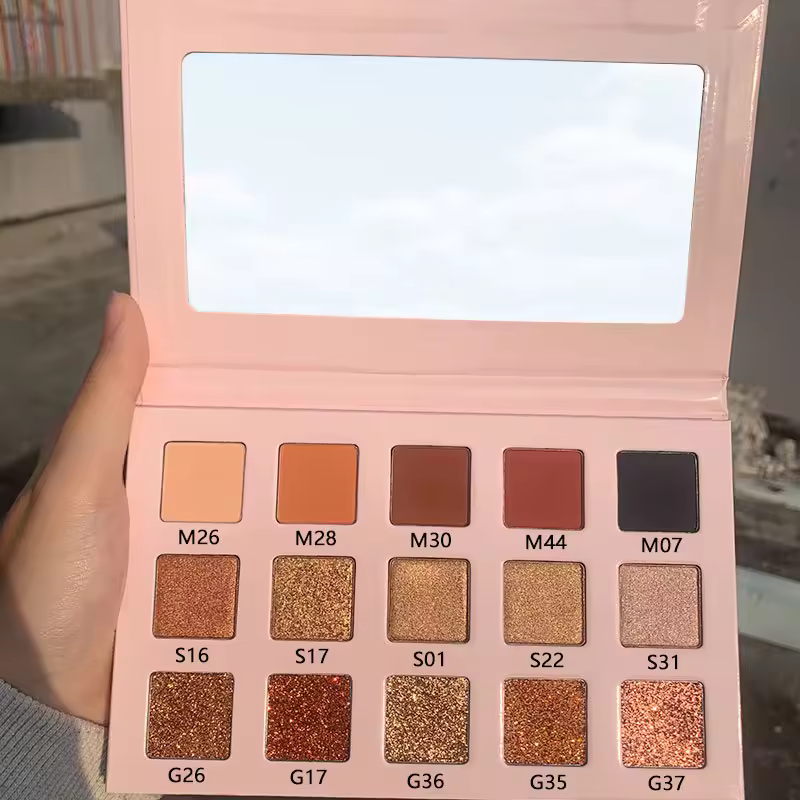 Best Selling Organic Vegan Makeup Cosmetics Makeup Waterproof Matte Shimmer Eyeshadow 15 Colors Eye Shadow Palette Wholesale