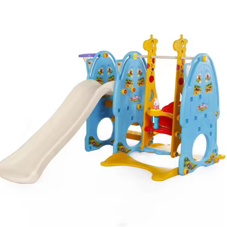 Toddler Colorful Slide and Swing Climber Freestand Indoor Outdoor Playground Swing and Slide Multifunction Baby Swing and Slide