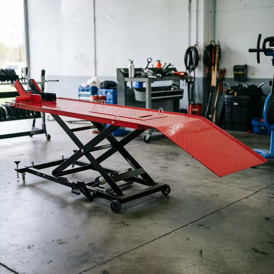 Reliable Durable Jierui JR001 Motorcycle Lift with Lower Placement 1 Year Warranty Overload Protection for Safe Operation