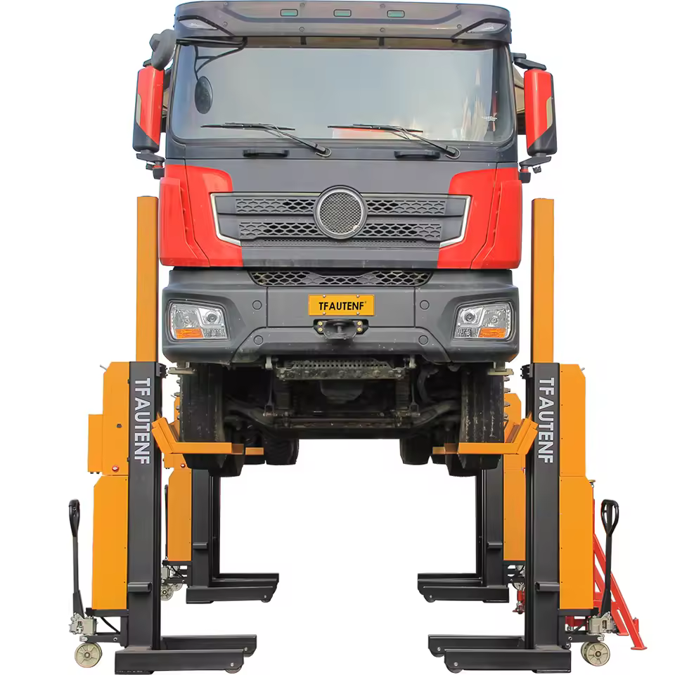 AUTENF Truck Lift 4 Post 30T Wireless Hydraulic Truck Mobile Column Lift Truck Lift