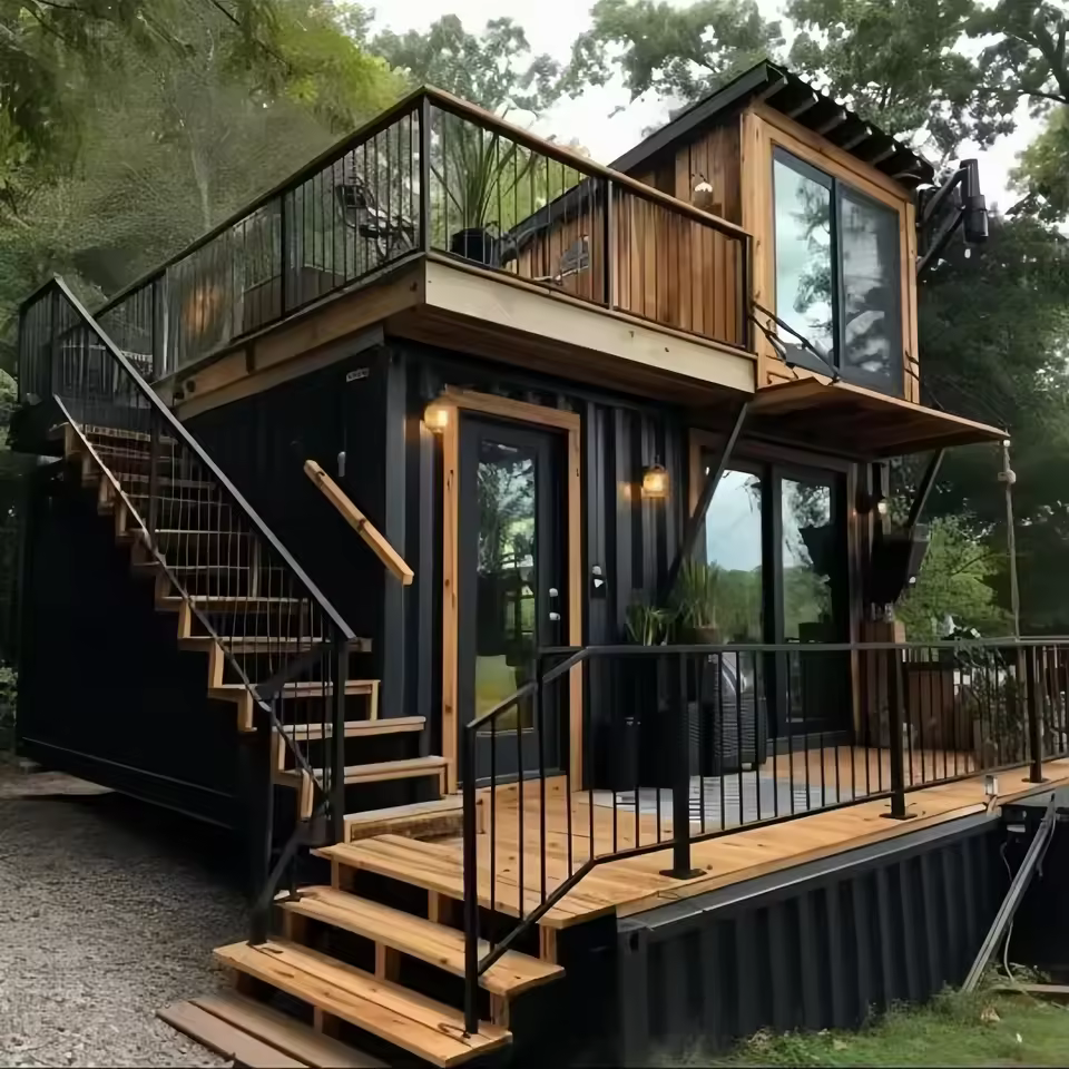 40FT High Quality 2 Floor Container House Shipping Container Luxury House Container Wooden House