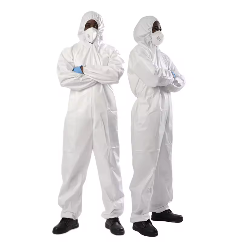Factory Wholesale OEM Customizable Dustproof Anti-spray Safety Suit Disposable Microporous Non-woven Protective Coverall