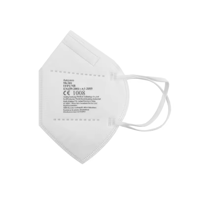 Amyneo Sk101 China Manufacturer EN149 FFP2 Disposable Earloop Respirator Mask 5-Layer Anti-Dust Protection Comfortable Fit