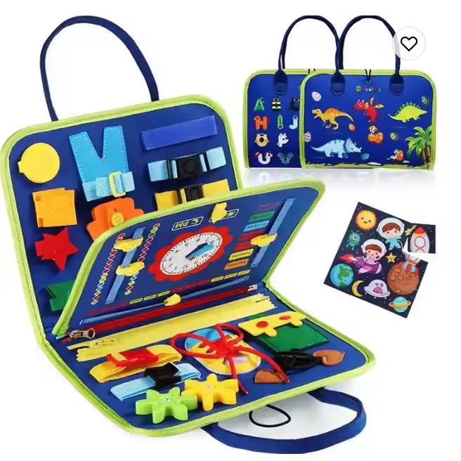 Cross-border New Cloth Busy Board Sensory Montessori Education Book Felt Bag Toy Children's Learning