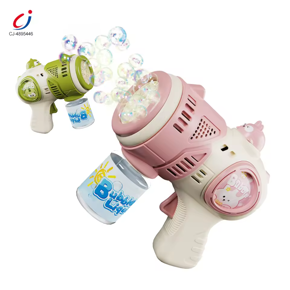 Chengji Children Bubble Toys Wholesale Portable Handheld Summer Play Electric Cartoon Animal Bubble Dino Gun for Kids