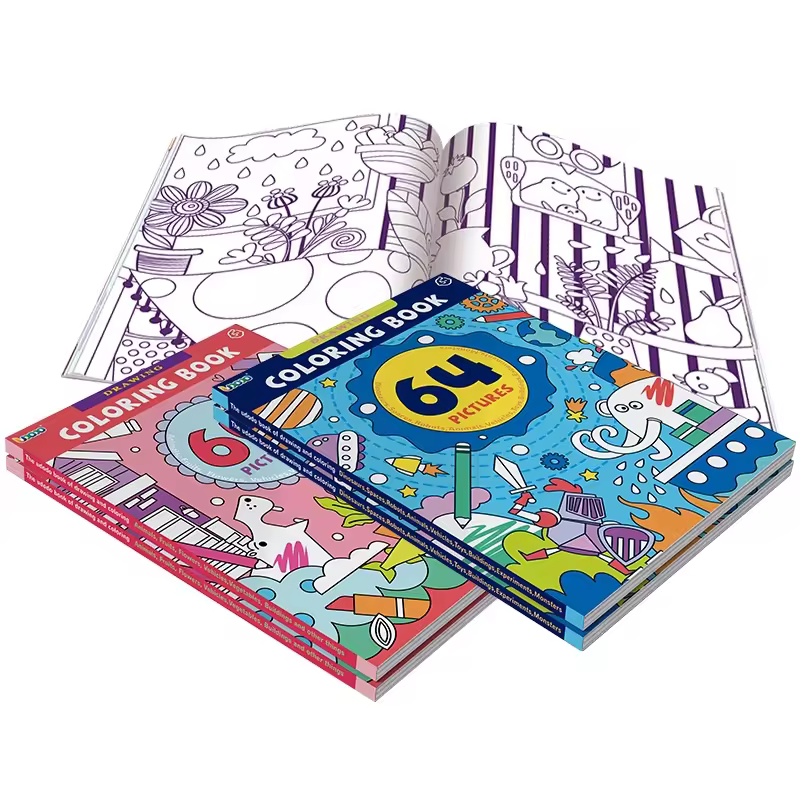 Children's Pattern Filling Book Set Picture Book Activity Kits Early Education Pattern Filling Painting Book Thick Durable Paper