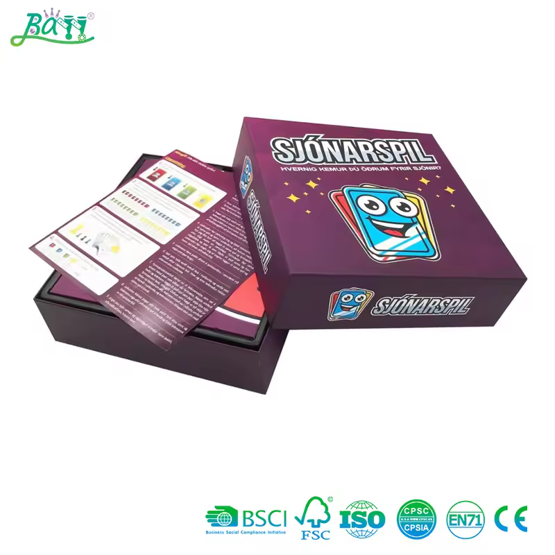 Custom Purple Instruction Book Tabletop  Board Games for Kids