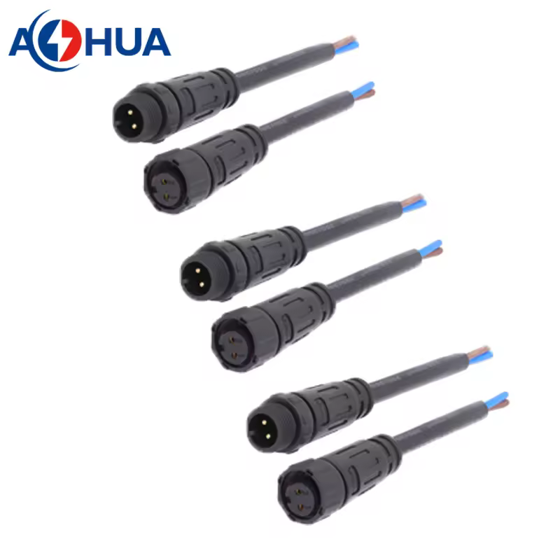 Electrical Device Power Wire Male Female Cable Molding LED Lamp Waterproof Connector 2pin